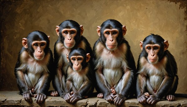 Découvrez la collection unique de tableaux singe d'alessio cacciatore