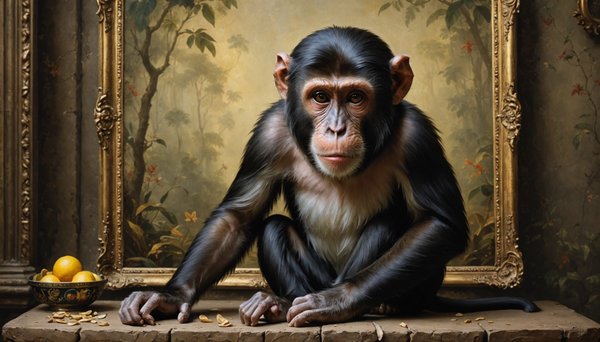 Explore les œuvres captivantes de tableaux singe par alessio cacciatore